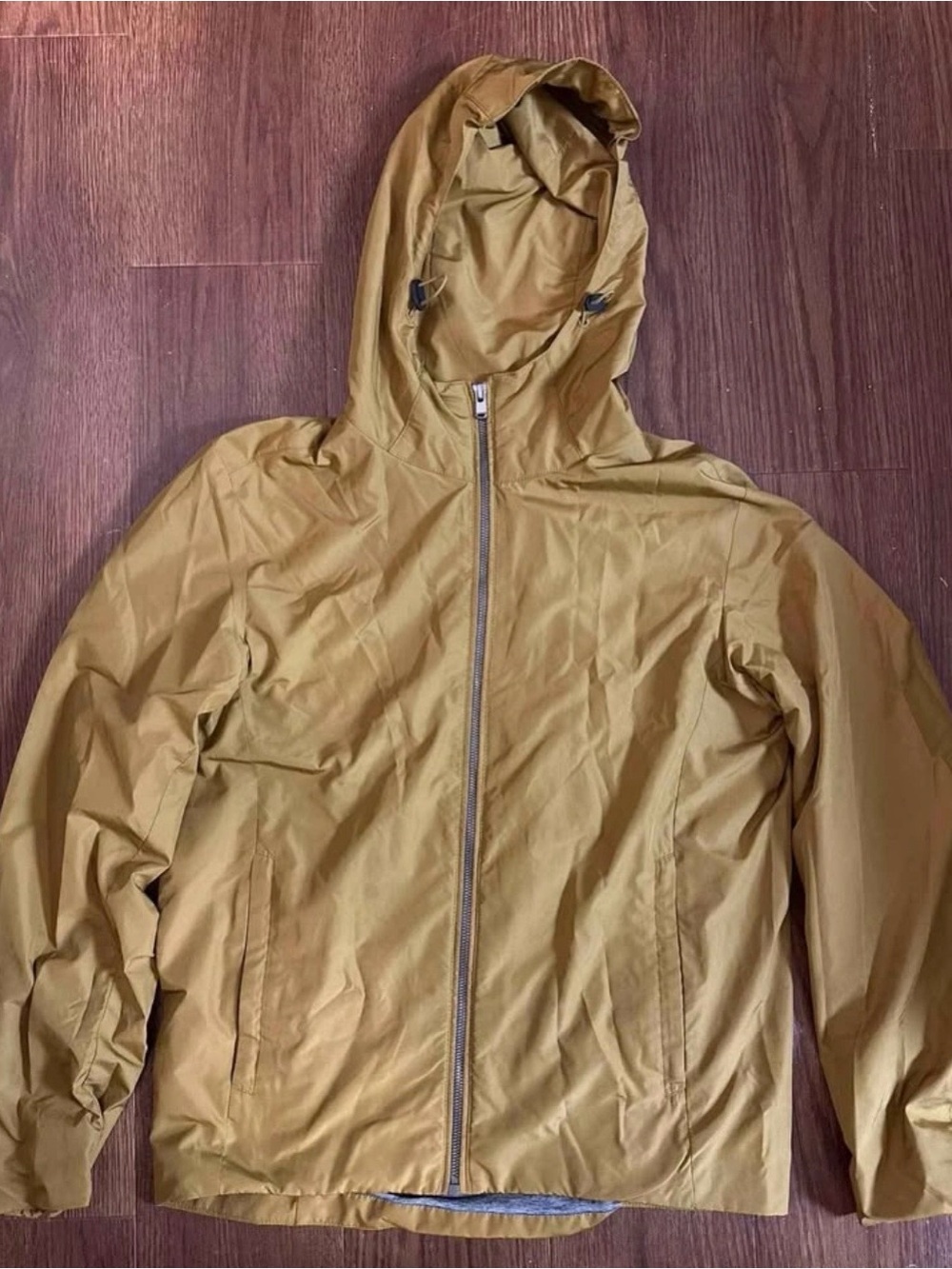 Men's Lightweight Hooded Jacket in Mustard